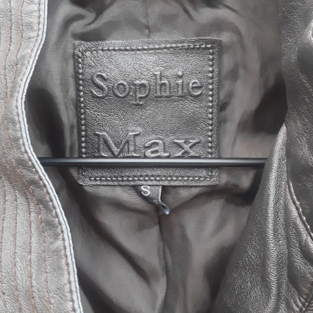 Sophia Max Brown Faux Leather Jacket - Small - Picture 4 of 6